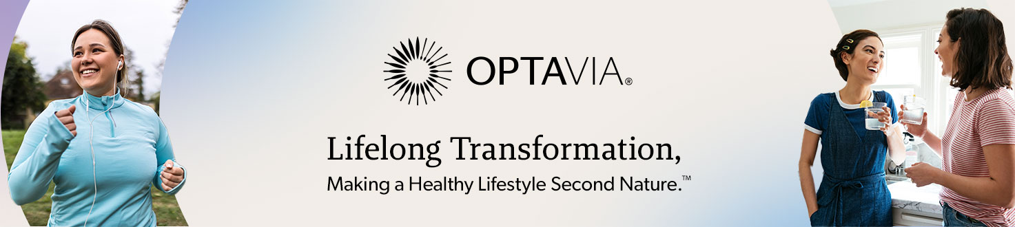 Optavia banner image: Lifelong Transformation, Making a Healthy Lifestyle Second Nature.